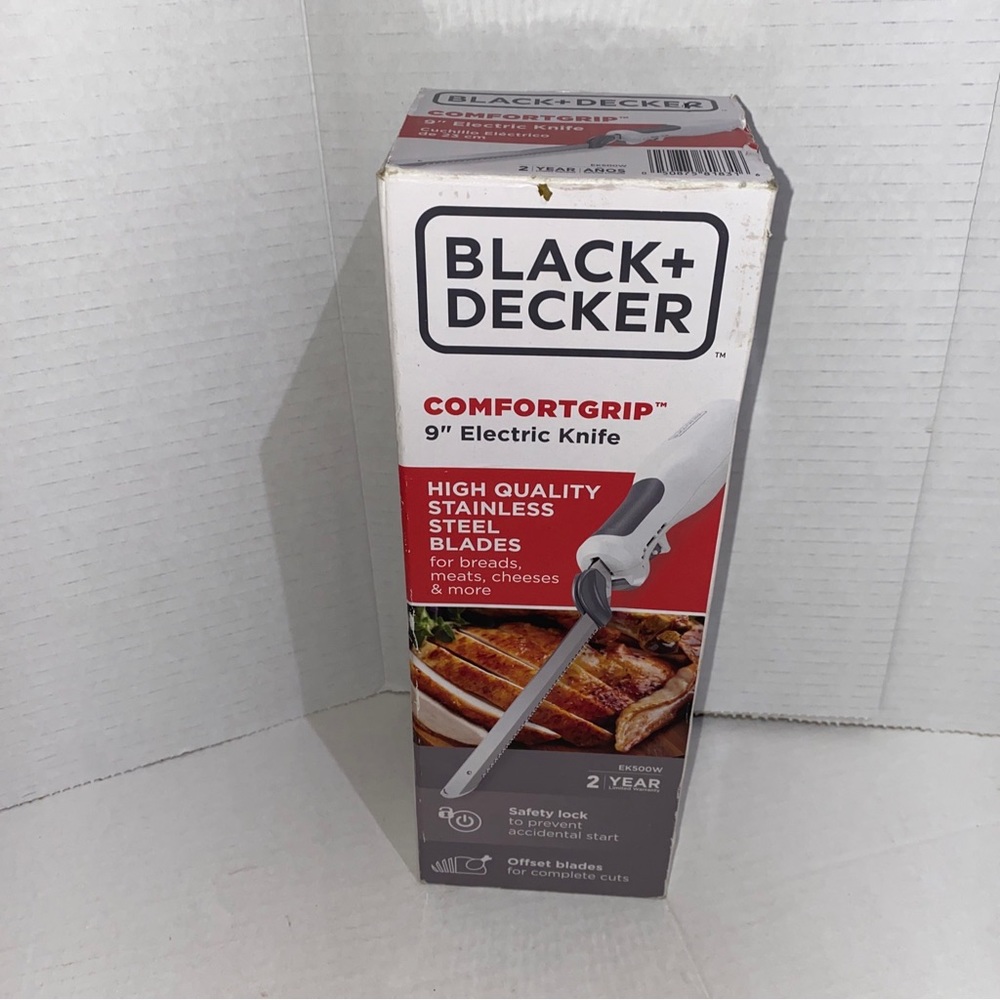 BLACK+DECKER 9-Inch Electric Carving Knife, White, EK500W